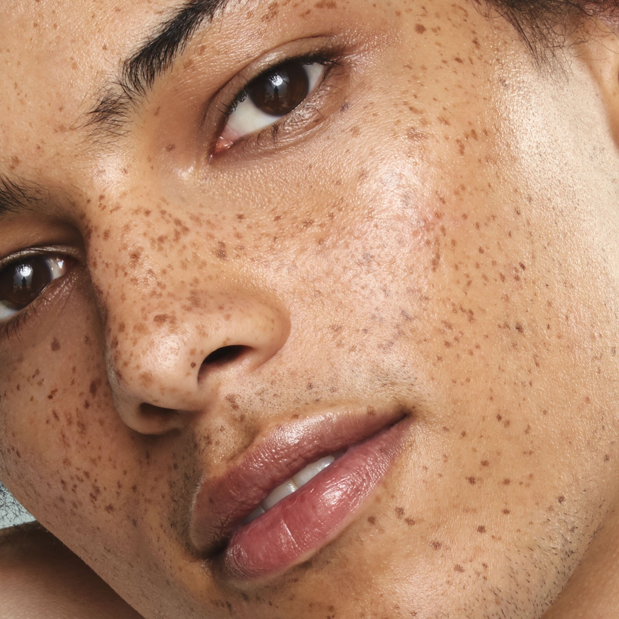 Close up skin after using Holy Hydration! Face Cream SPF 30